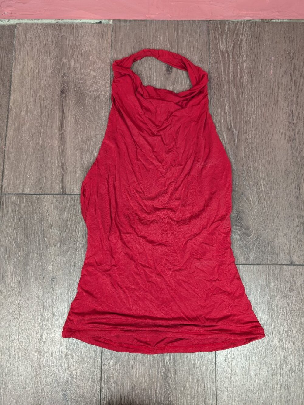 Red hatlerneck top